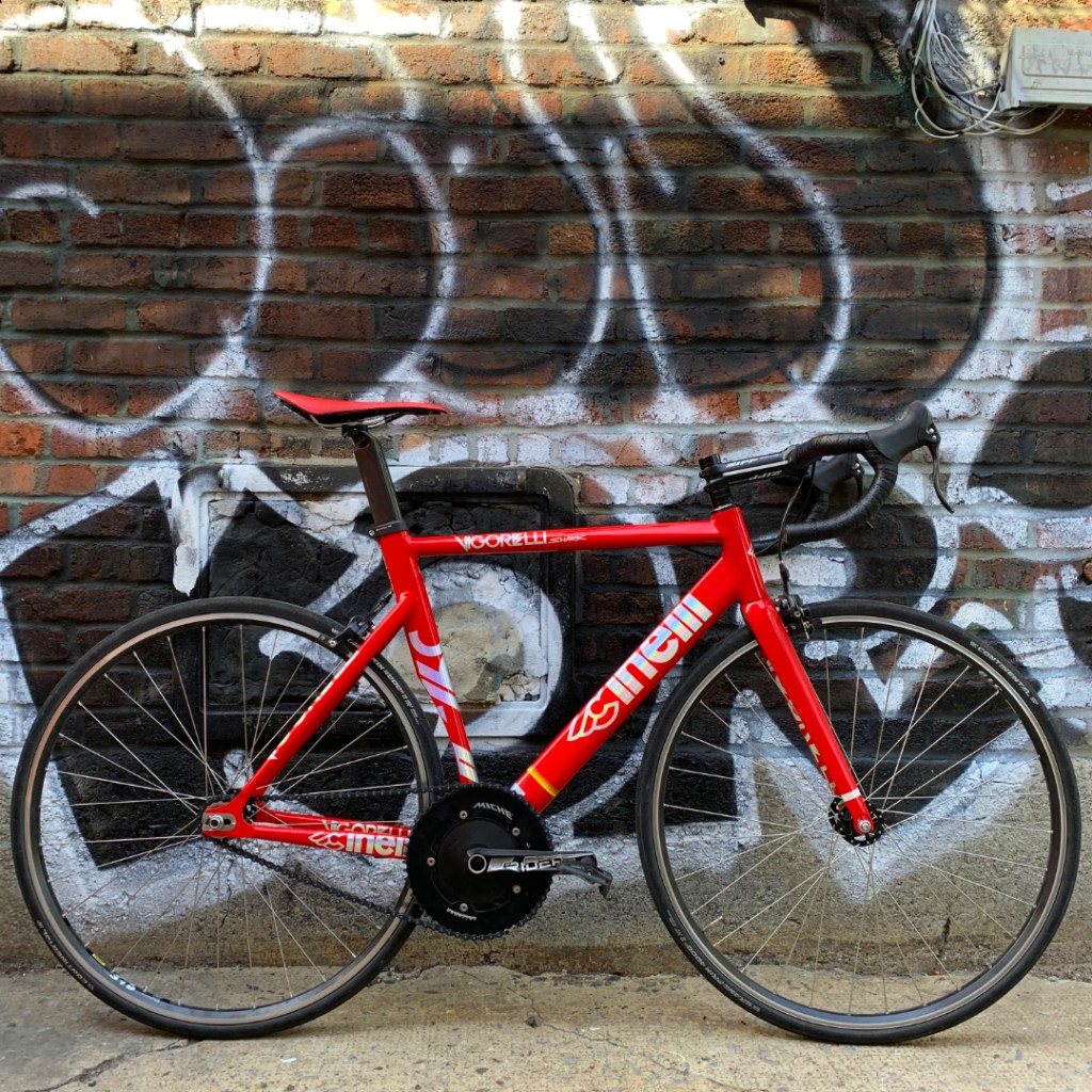 The Cinelli Vigorelli Shark build for criterium racing. 